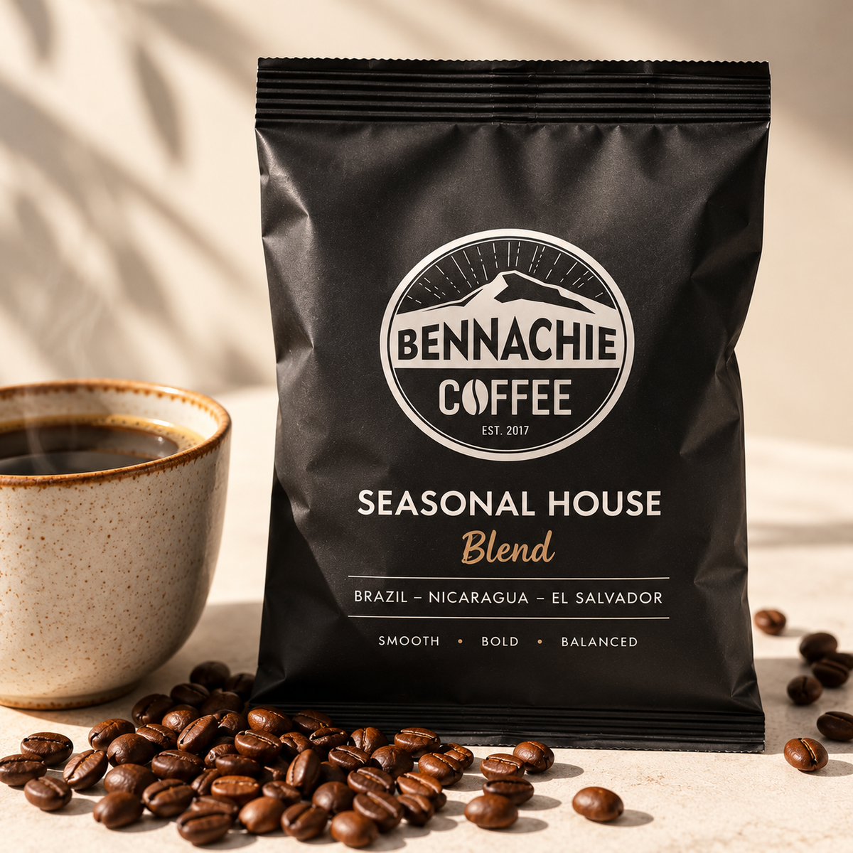 Gourmet meals complemented by freshly ground coffee