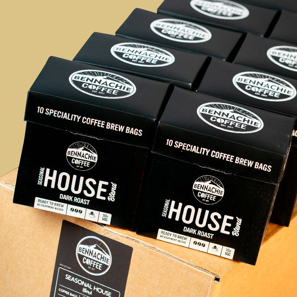 10 x 10g Biodegradable Coffee Brew Bag - Seasonal House Blend (Case, 10 single boxes)