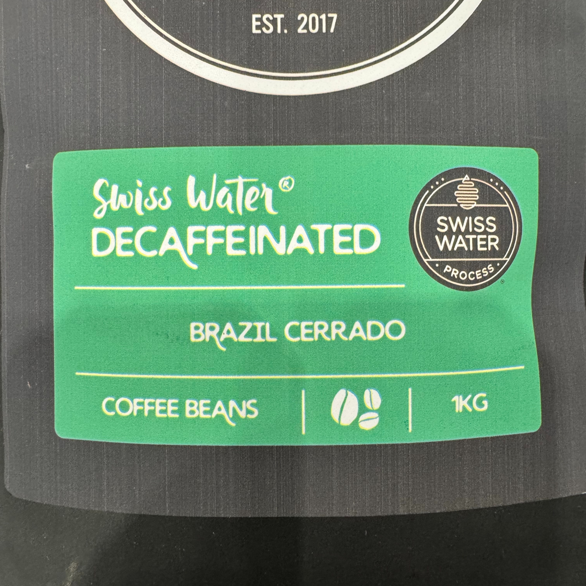 Case of 6x 1kg - Swiss Water Decaf Coffee Beans - Bennachie Coffee