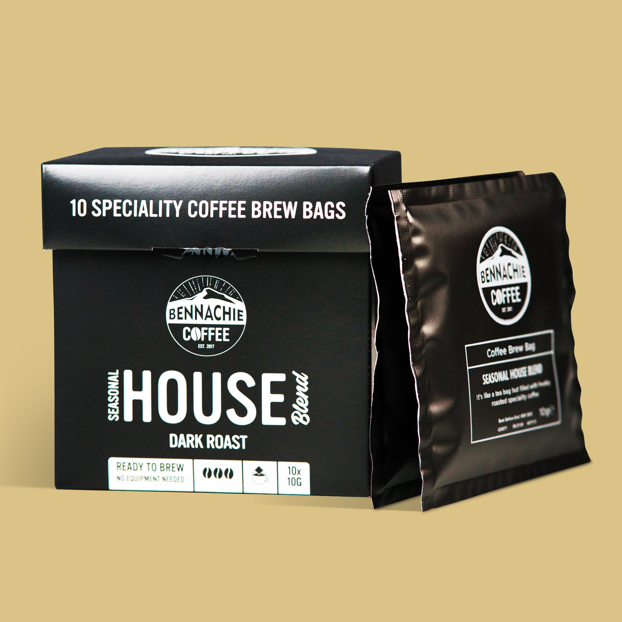 10x10g Biodegradable Coffee Brew Bag - Seasonal House Blend (1 single box)