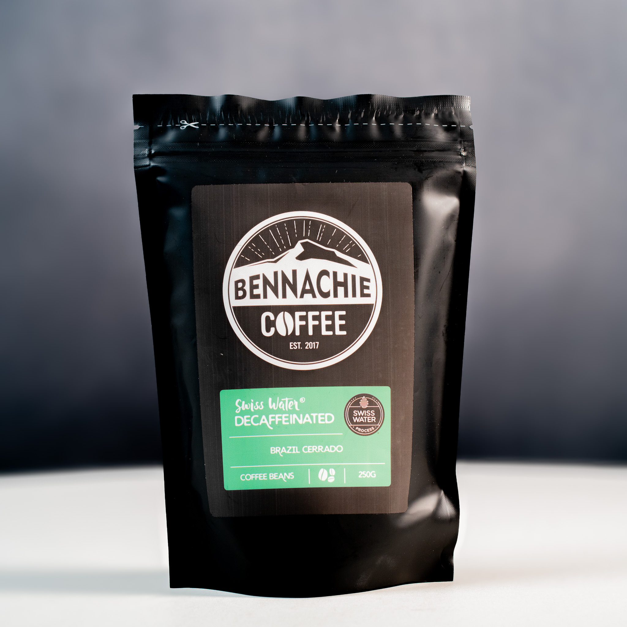 250g - Decaf, Swiss Water Process Coffee - Bennachie Coffee