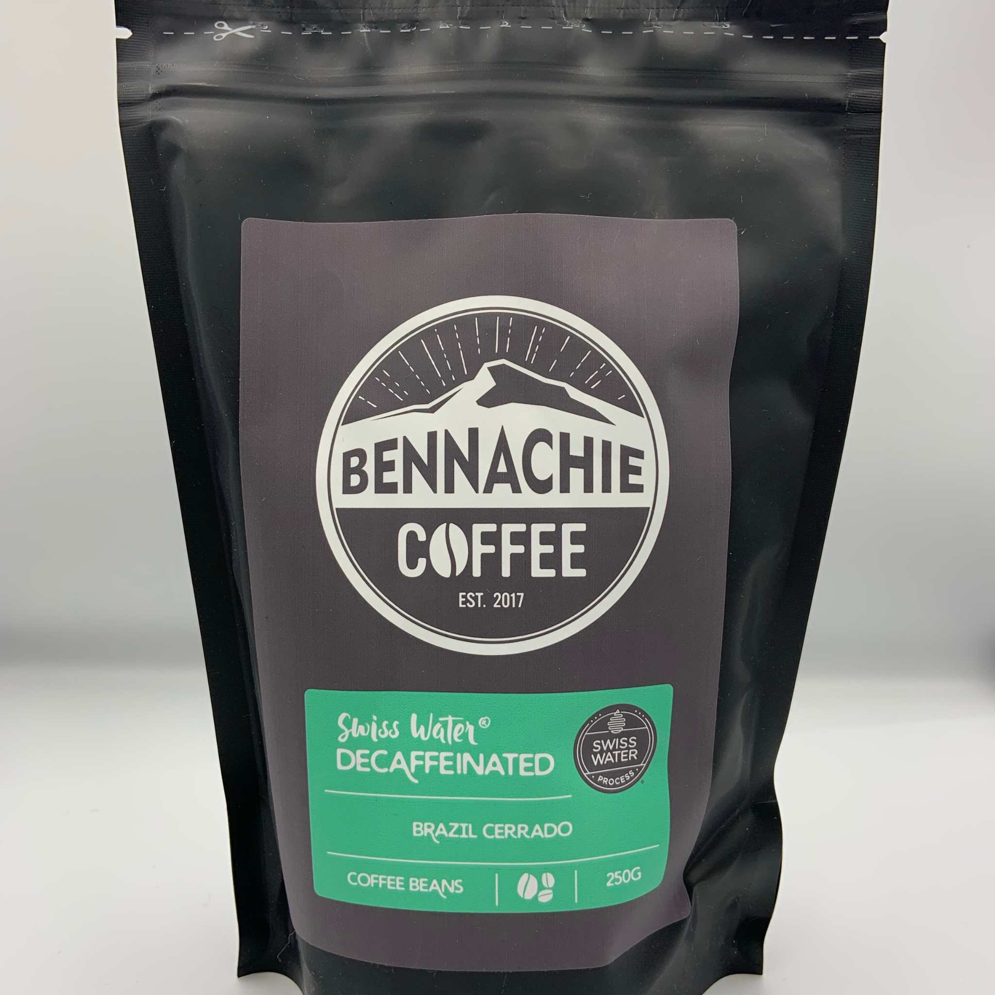 250g - Decaf, Swiss Water Process Coffee - Bennachie Coffee